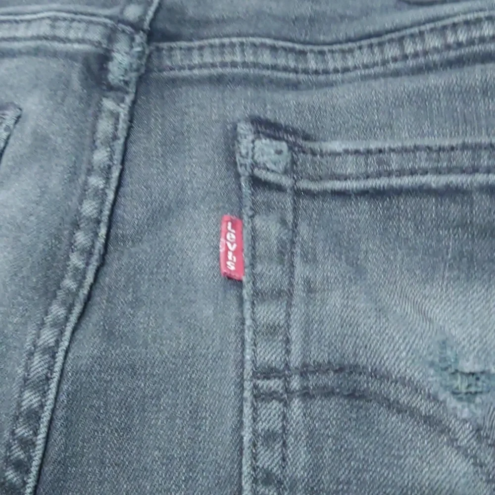 Levi's 510 Cut Off Raw Jean Shorts Summer Festival Holiday Men's W30 Black - Picture 4 of 7
